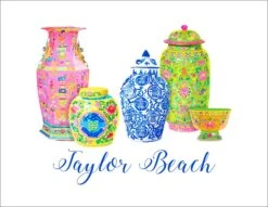 Haute Chinoiserie Personalized Folded Note Cards