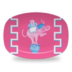 Trunk Of Lovin' Elephant Valentine's Melamine Platter, Pink