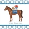 Cheers To Race Day With Horse Bit Trellis Border Personalized Derby Gift Sticker Label, Set Of 24