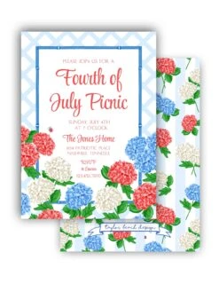 Hydrangea Blooms Invitation
