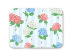 Hydrangea Blooms 16" X 12" Tempered Glass Cutting Board