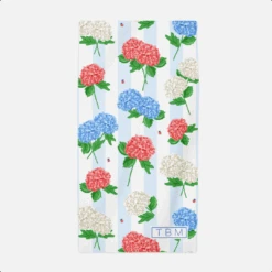 Hydrangea Blooms Personalized Beach Towel