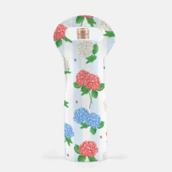 Hydrangea Blooms Wine Carrier With Cork Screw