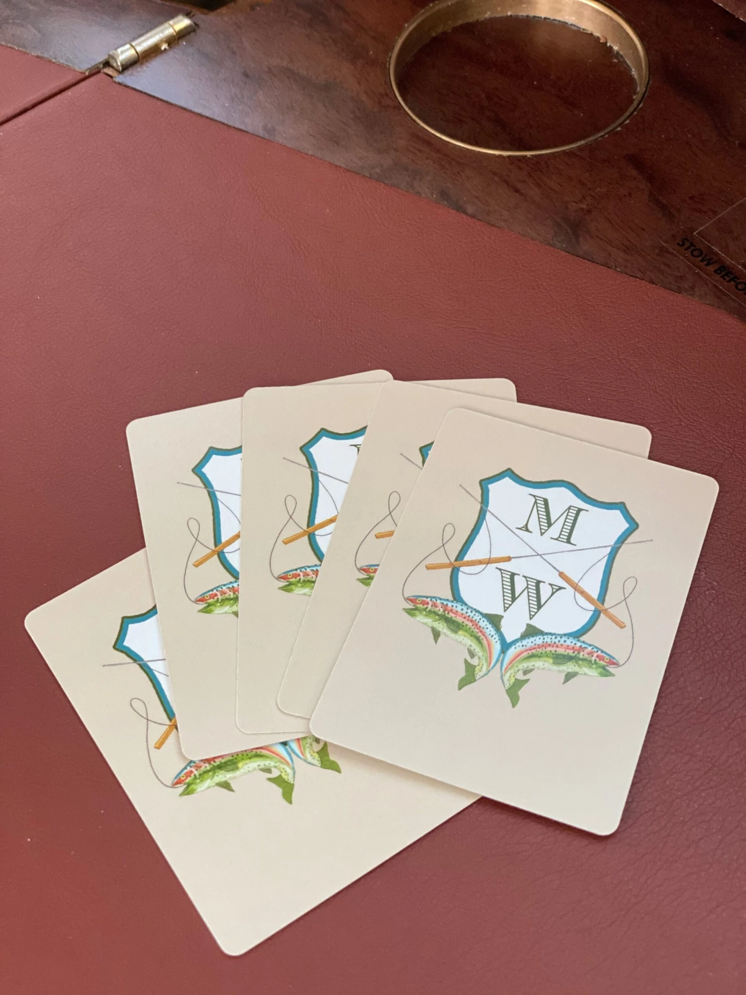 Father's Day Custom Rainbow Trout Personalized Playing Cards 2 Father's Day Custom Rainbow Trout Personalized Playing Cards - Image 2