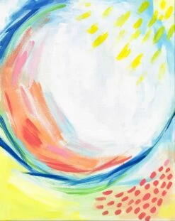 "Oceanal Abyss," Original Abstract Artwork, 16"x20"