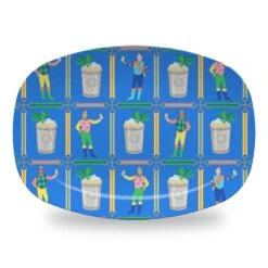 Jockeys & Juleps, Blue Ribbon, Personalized Melamine Platter