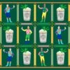 Jockeys & Juleps Personalized Custom Crest Paper Tear-away Placemat Pad, Keeneland Green
