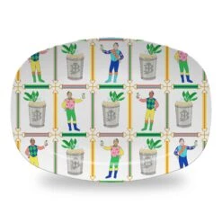 Jockeys & Juleps Personalized Melamine Platter, Winning White