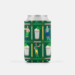 Jockeys & Juleps, Keeneland Green, Set Of 2 Can Coolers
