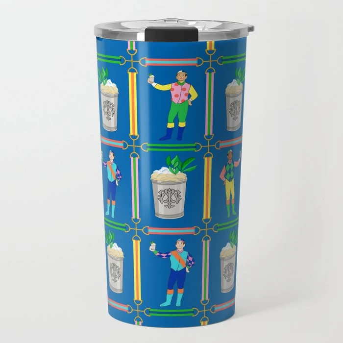 Jockeys & Juleps Personalized Travel Tumbler, Blue Ribbon 1 Jockeys & Juleps Personalized Travel Tumbler, Blue Ribbon