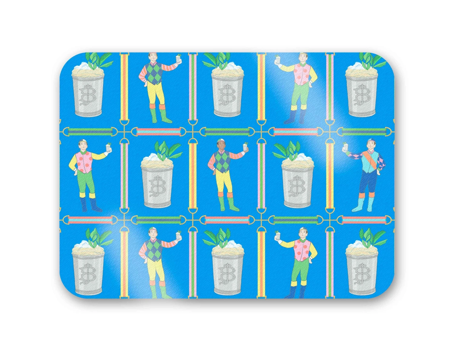 Jockeys & Juleps, Blue Ribbon, Personalized 16" X 12" Tempered Glass Cutting Board 1 Jockeys & Juleps, Blue Ribbon, Personalized 16" X 12" Tempered Glass Cutting Board