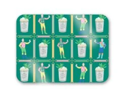 Jockeys & Juleps, Keeneland Green, Personalized 16" X 12" Tempered Glass Cutting Board