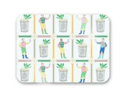 Jockeys & Juleps, Winning White, Personalized 16" X 12" Tempered Glass Cutting Board