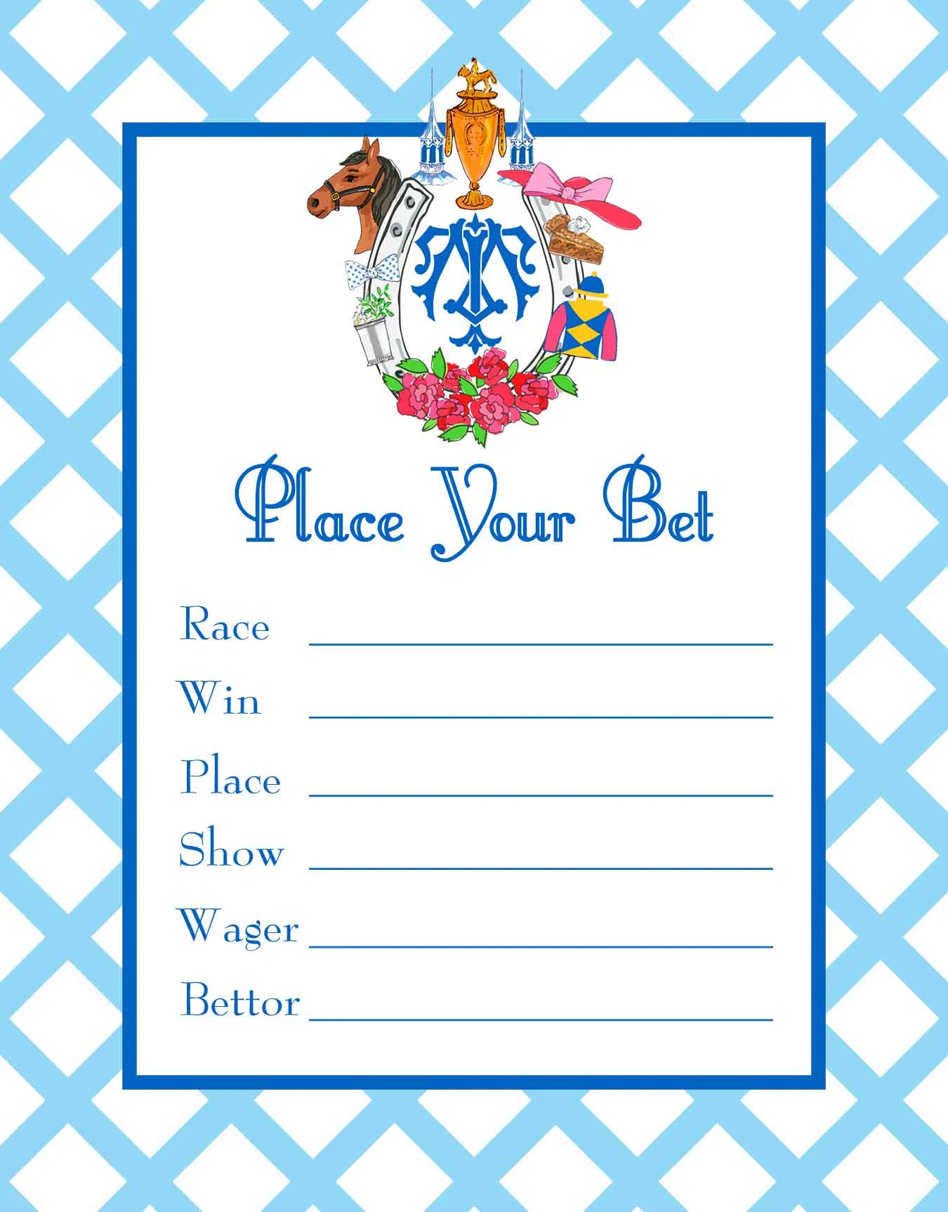 Kentucky Derby Betting Cards 1 Kentucky Derby Betting Cards