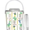 Jockeys & Juleps Personalized Kentucky Derby Custom Crest 3 Qt. Acrylic Ice Bucket, Winning White