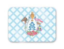Kentucky Derby Crest Personalized 16" X 12" Tempered Glass Cutting Board