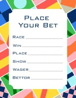 Derby Silks Horse Racing Betting Cards