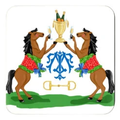 Winner's Circle, Bubbles, Personalized 4"x 4" Paper Coasters