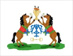 Winner's Circle, Bourbon, Personalized Folded Note Cards