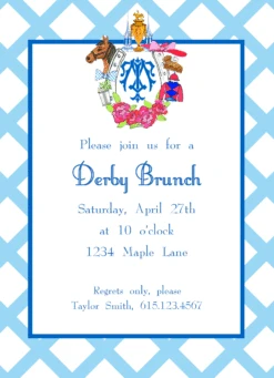 Kentucky Derby Custom Crest Invitation