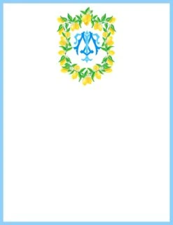 Lemon Crest, Blue Skies, Flat Note Cards