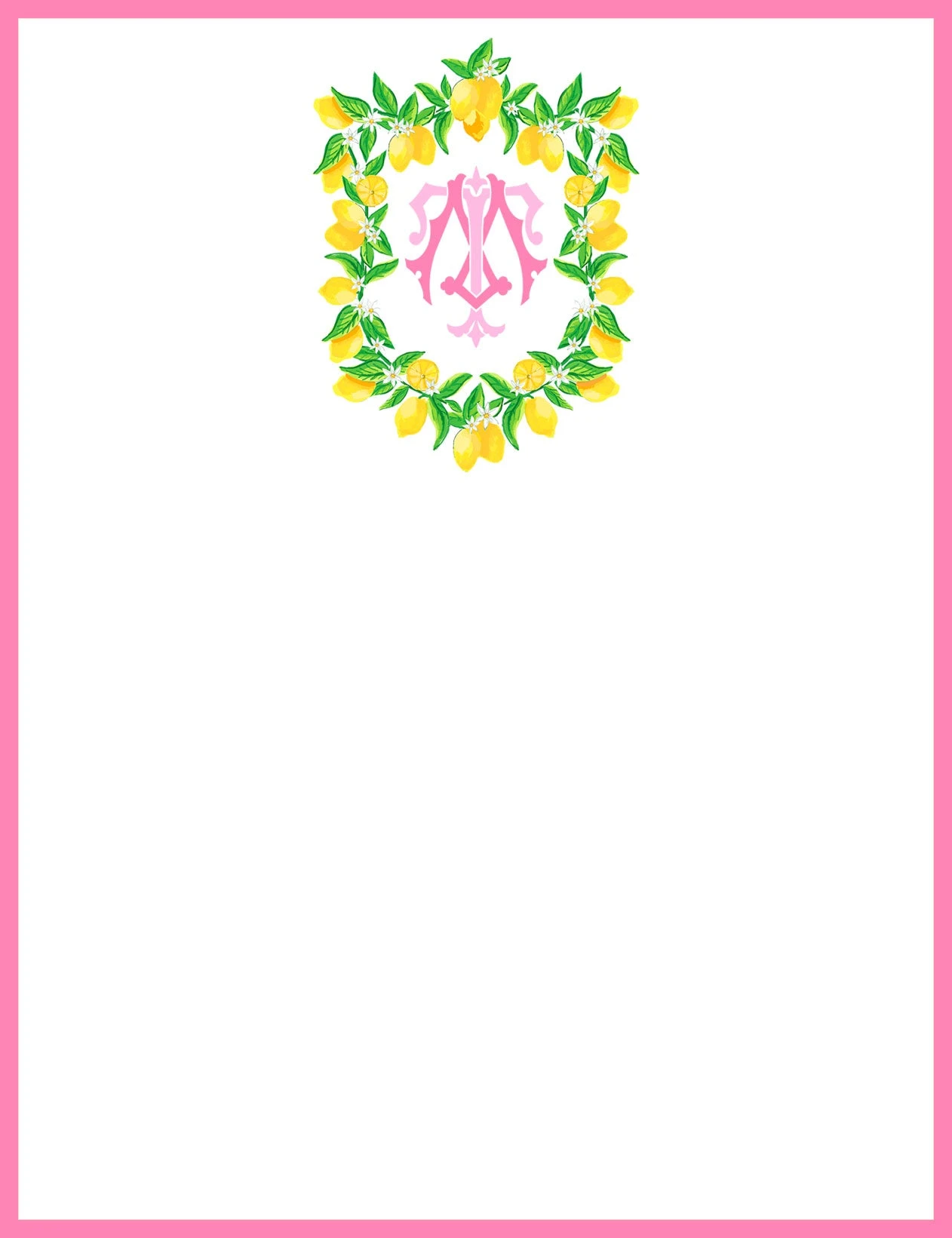 Lemon Crest, Pink Lemonade, Flat Note Cards 1 Lemon Crest, Pink Lemonade, Flat Note Cards