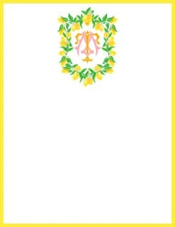 Lemon Crest, Limoncello, Flat Note Cards