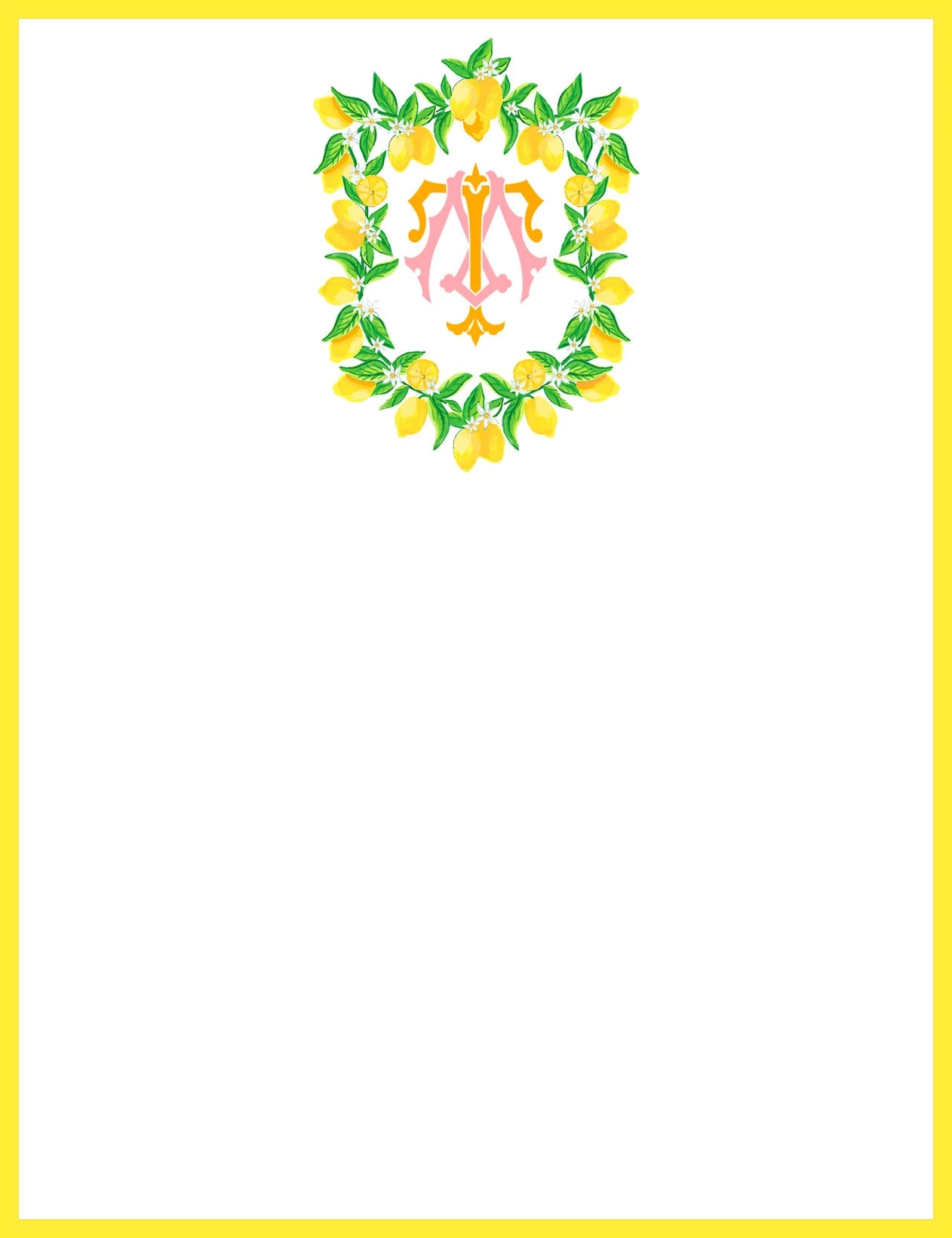 Lemon Crest, Limoncello, Flat Note Cards 1 Lemon Crest, Limoncello, Flat Note Cards