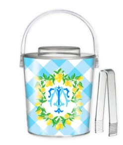 Lemon Crest, Blue Skies, 3 Qt. Acrylic Ice Bucket