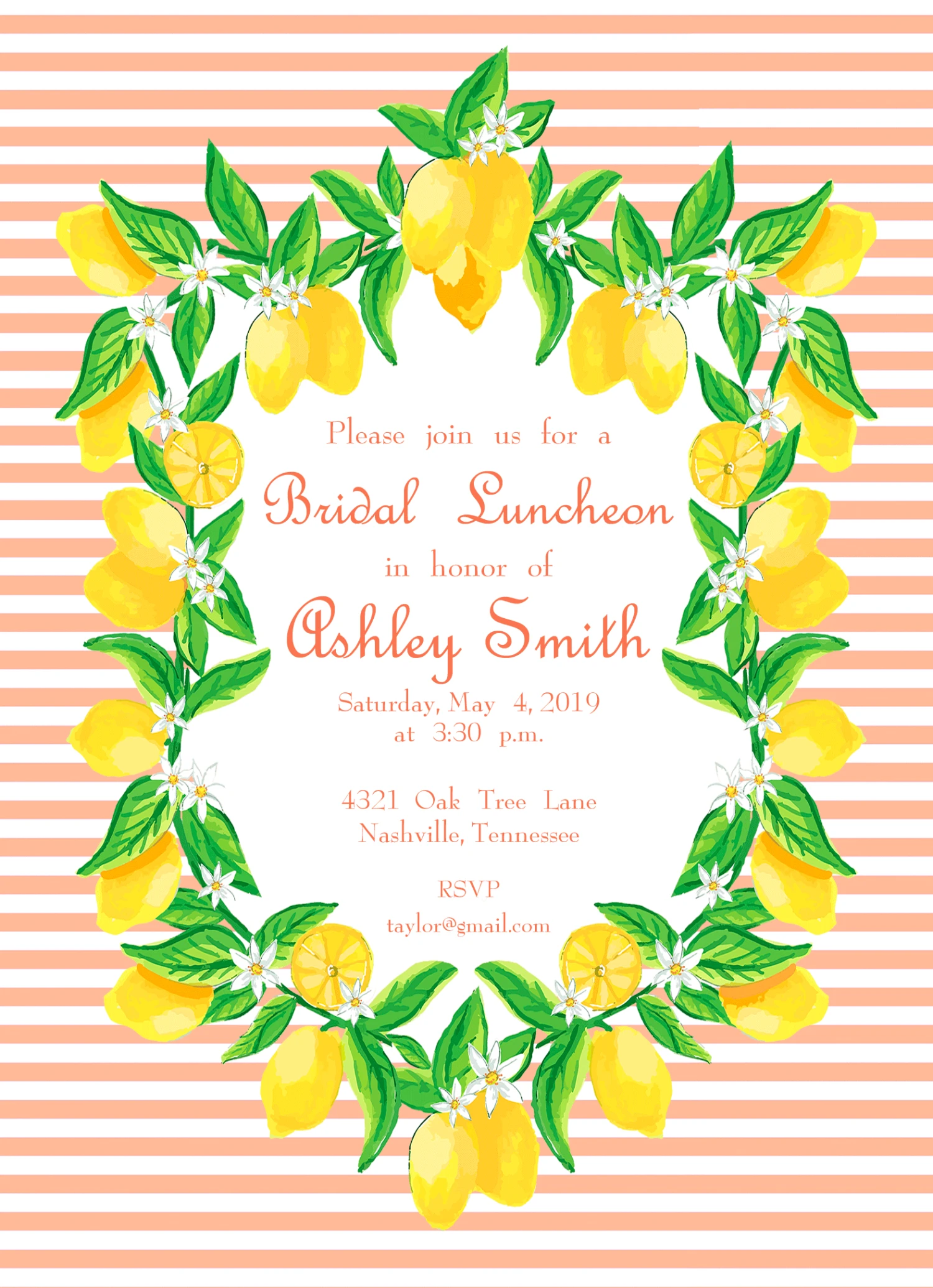 Lemon Crest Invitation, Sunset 1 Lemon Crest Invitation, Sunset