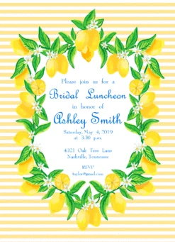 Lemon Crest Invitation, Limoncello