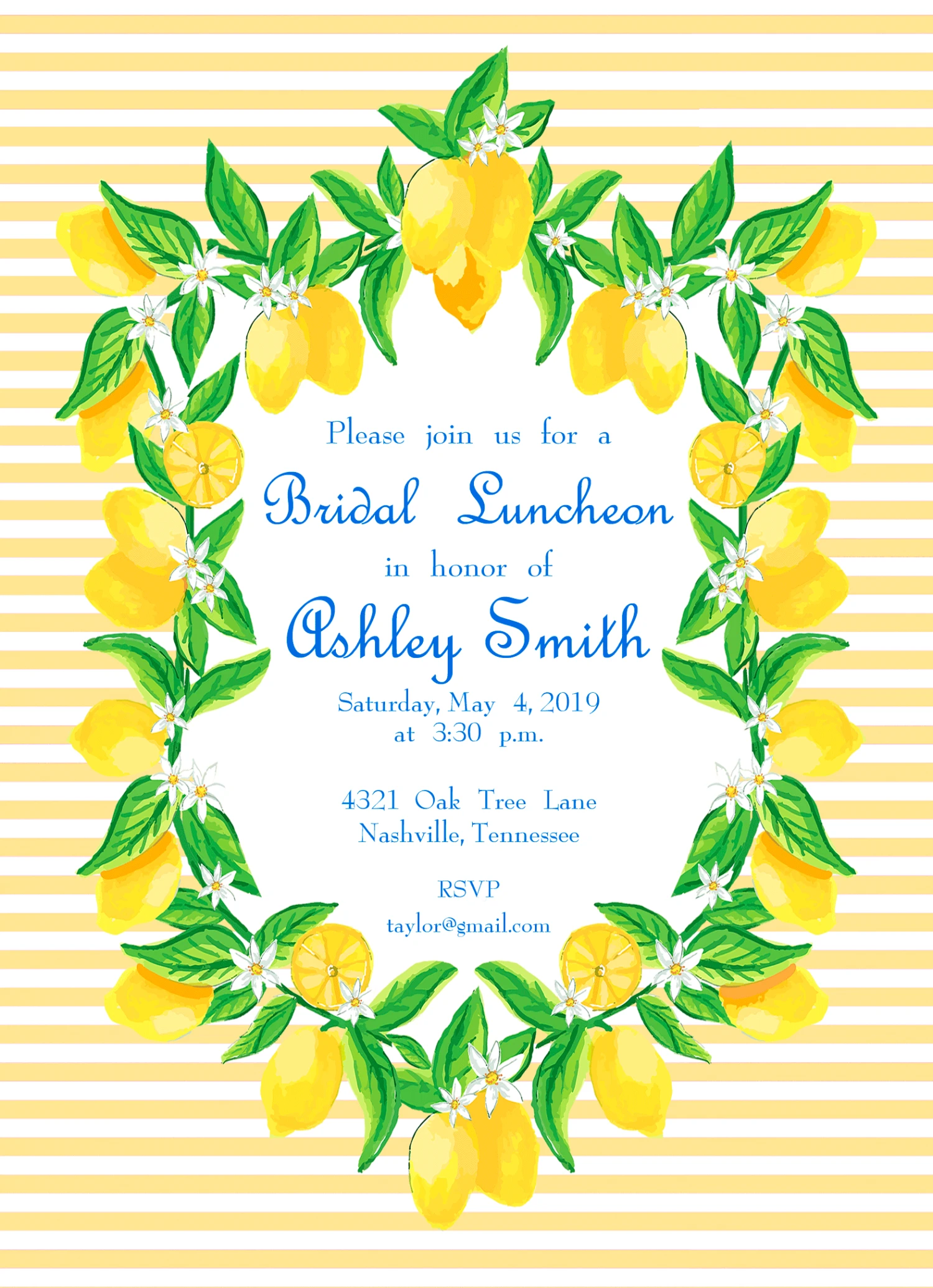 Lemon Crest Invitation, Limoncello 1 Lemon Crest Invitation, Limoncello