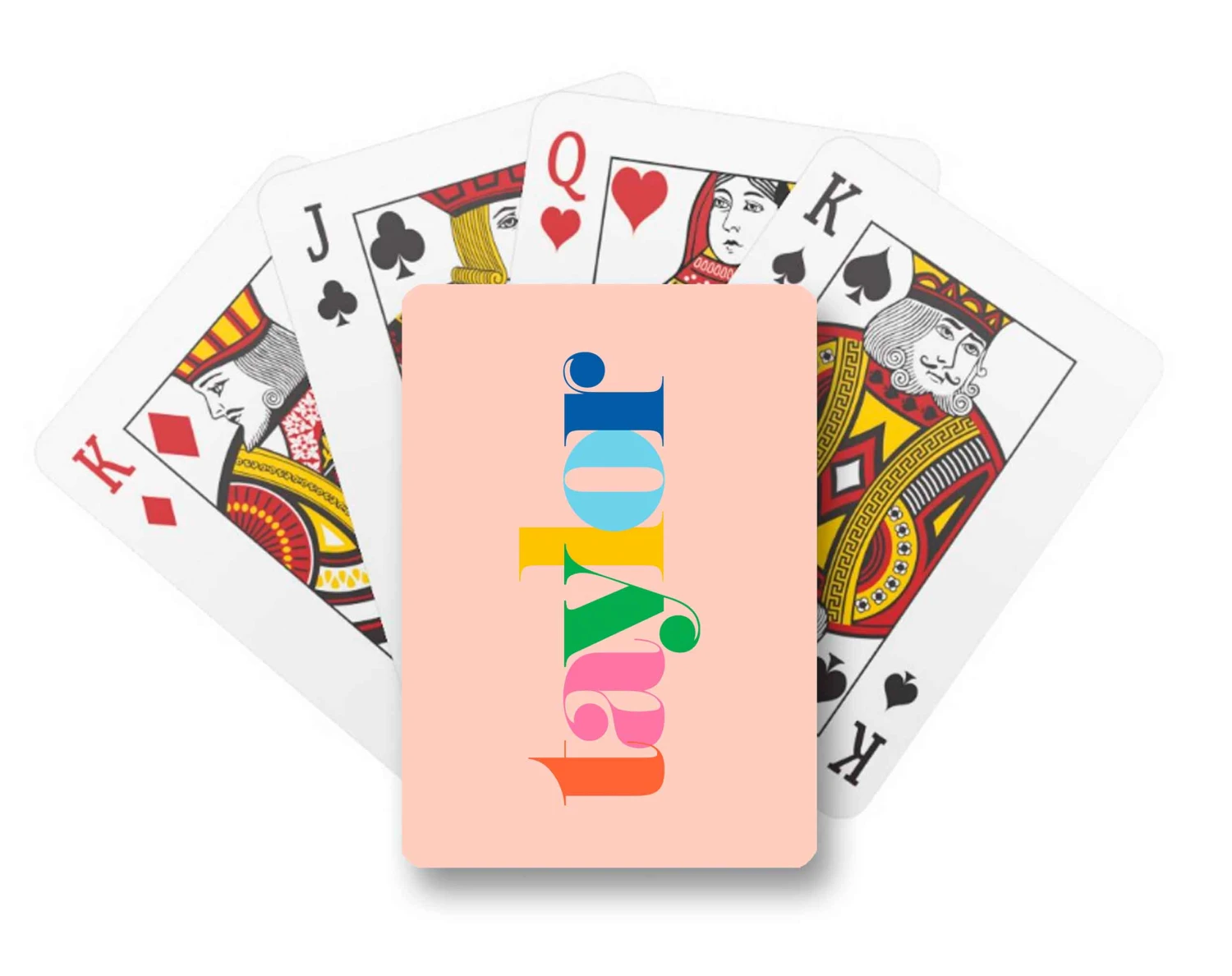 Make It Mine Personalized Playing Cards, Coral 1 Make It Mine Personalized Playing Cards, Coral