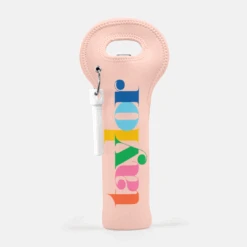 Make It Mine, Coral, Wine Carrier With Cork Screw