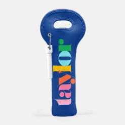 Make It Mine, Navy, Wine Carrier With Cork Screw