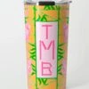 Monkey Trapeze Trellis, Tangerine, Stainless Steel Travel Tumbler