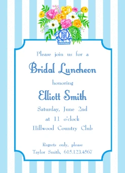 Blossoming Bliss Custom Crest Invitation