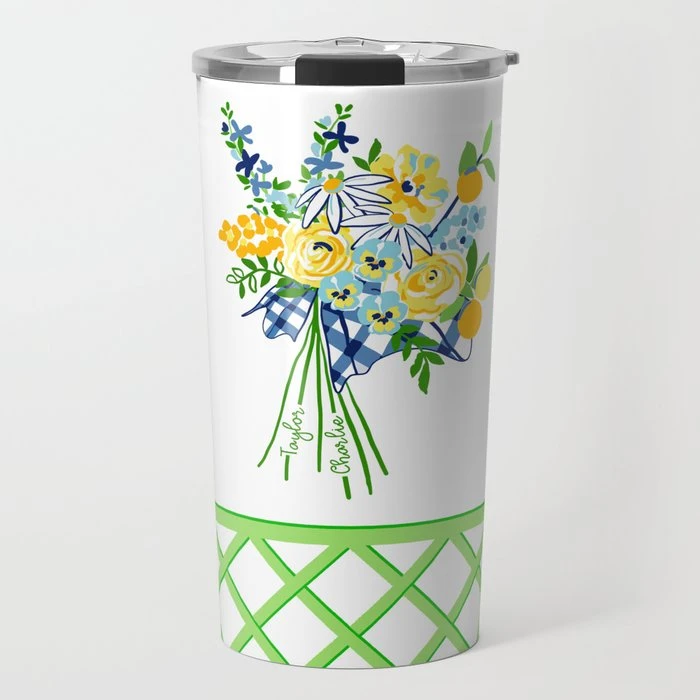Mother's Day Signature Bouquet Personalized Travel Tumbler 1 Mother's Day Signature Bouquet Personalized Travel Tumbler