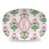 Mughal Blooms Personalized Melamine Platter, Pink