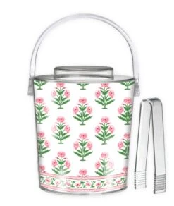 Mughal Blooms Ice Bucket, Pink
