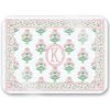 Mughal Blooms Personalized 16" X 12" Tempered Glass Cutting Board, Pink