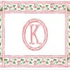 Mughal Blooms Personalized Folded Note Cards, Pink