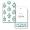 Mughal Blooms Personalized Hang Tags, Blue