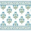 Mughal Blooms Paper Tear-away Placemat Pad, Blue
