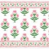 Mughal Blooms Paper Tear-away Placemat Pad, Pink