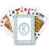 Mughal Blooms Personalized Playing Cards, Blue