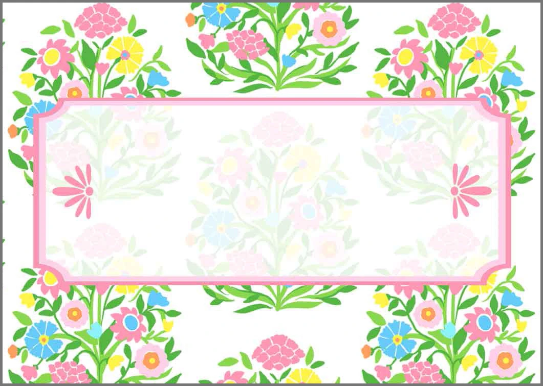 Mughal Bouquet Tented Place Cards 1 Mughal Bouquet Tented Place Cards