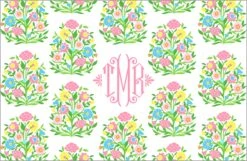 Mughal Bouquet Personalized Paper Tear-away Placemat Pad