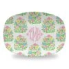 Mughal Bouquet Personalized Melamine Platter