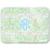 Mughal Bouquet Stripe Easter Personalized 16" X 12" Tempered Glass Cutting Board
